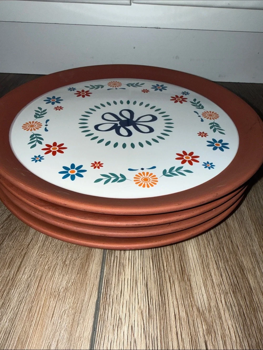 Mesa Mia CHAPALA by Jenny Martinez Mexican Style Stoneware Salad Plates Set 4